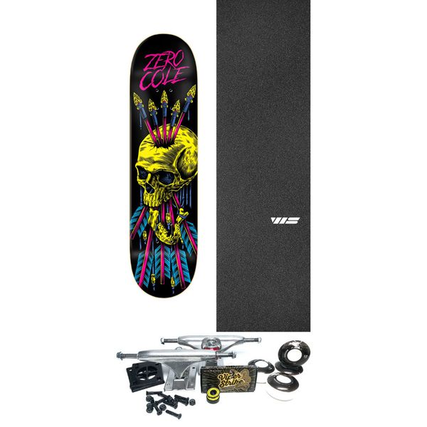 Zero Skateboards Chris Cole Blacklight Skateboard Deck - 8.5" x 32.3" - Complete Skateboard Bundle